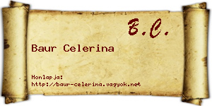 Baur Celerina névjegykártya